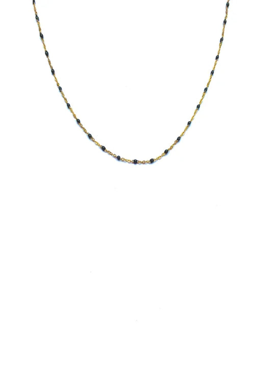 Necklace Golden Black Basic